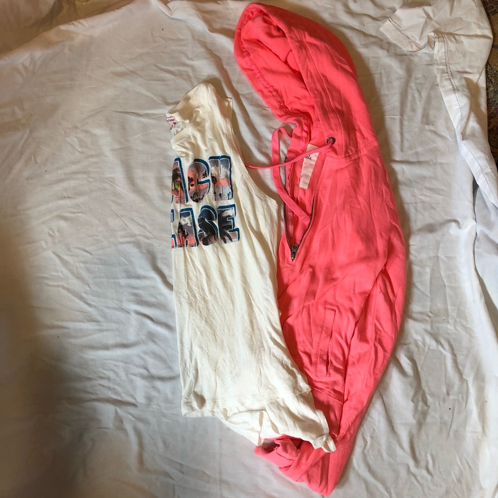 Beach tank and hoodie